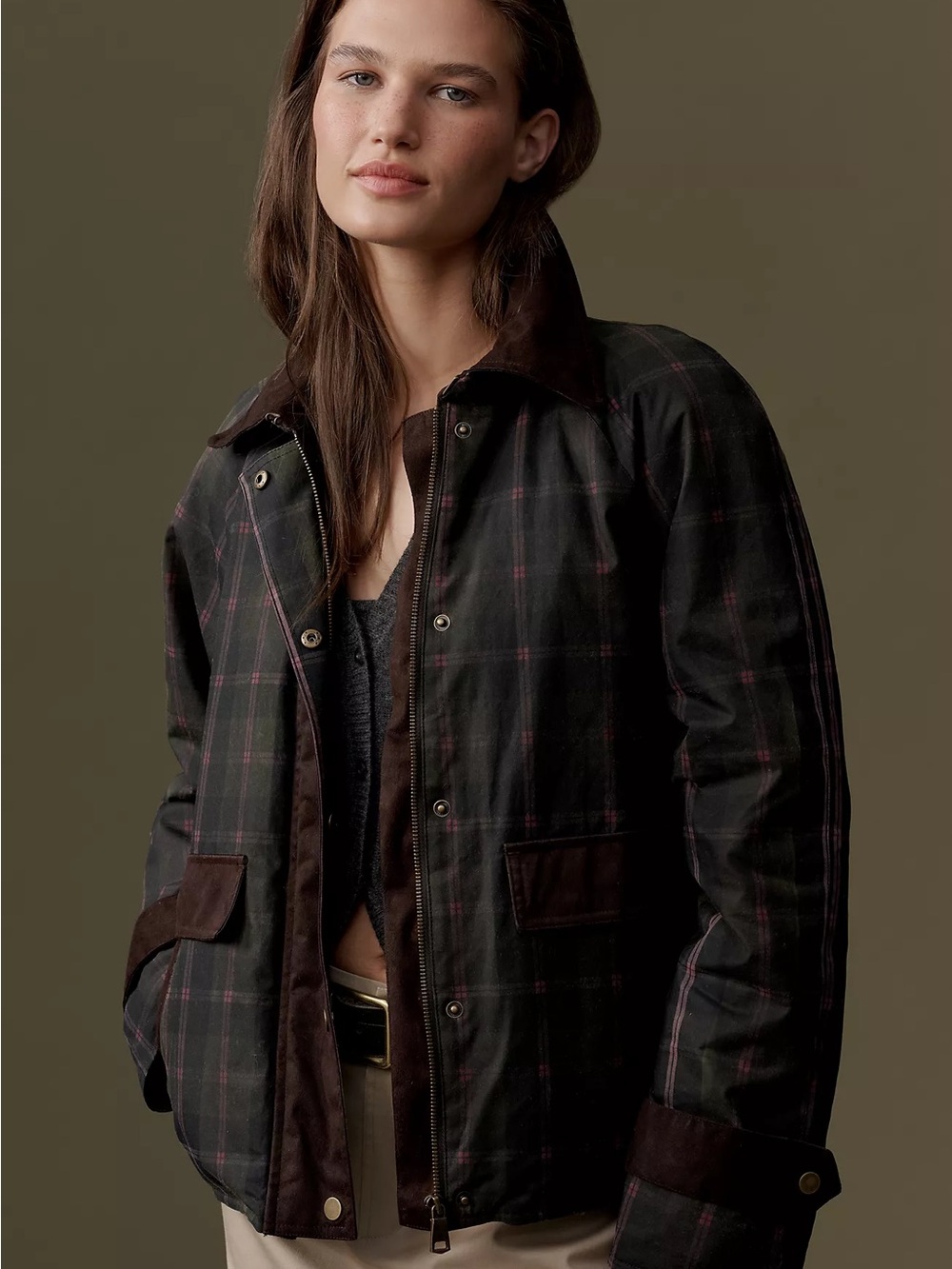 NWT Size XS - NVLT Waxed Cotton Plaid Jacket